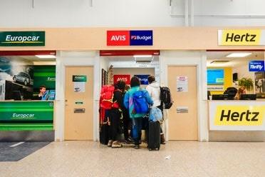 Queue outside rental desk